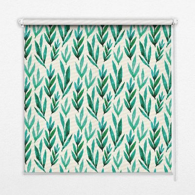 Fensterrollo mit Pflanzenmotiv