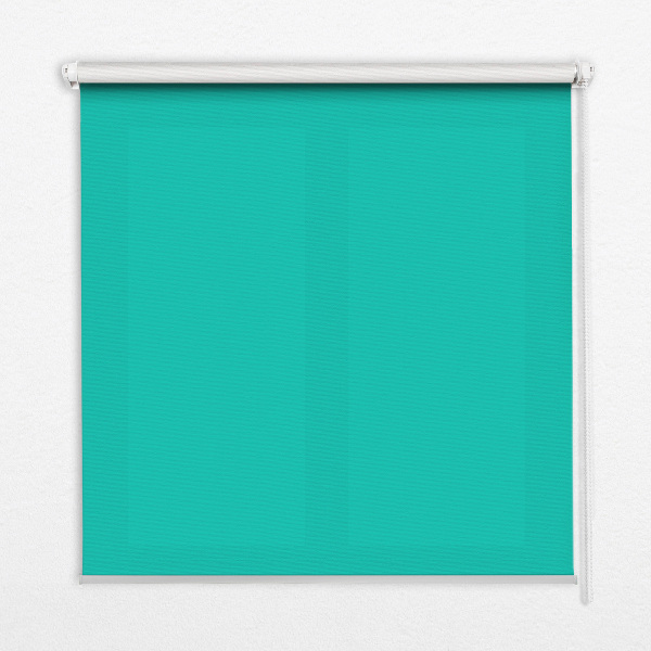 Rollo Fenster in Türkis
