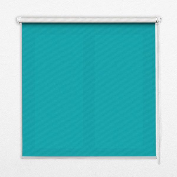 Rollo Fenster in Türkis