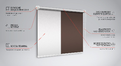 Fensterrollo innen in Braun
