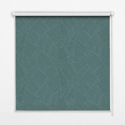 Fensterrollo in grüner Palmenblatt-Optik