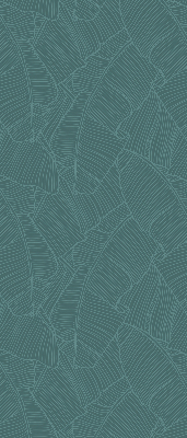 Fensterrollo in grüner Palmenblatt-Optik