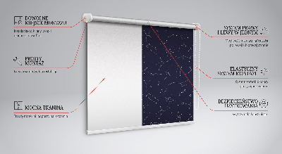 Fenster Rollo innen in der Variante Sternbild