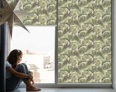 Rollo Fenster mit Blütenblättern