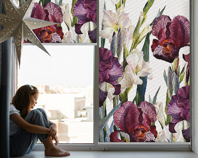 Fensterrollo innen kleine Blümchen