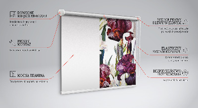 Fensterrollo innen kleine Blümchen