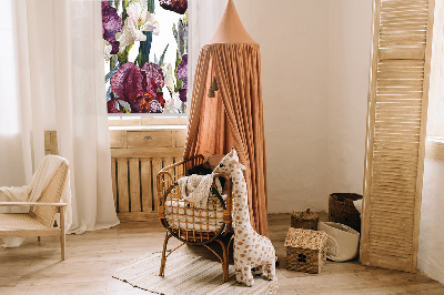 Fensterrollo innen kleine Blümchen