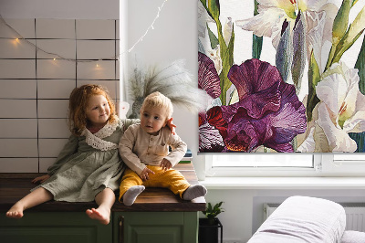 Fensterrollo innen kleine Blümchen