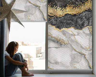 Fensterrollo in Marmoroptik