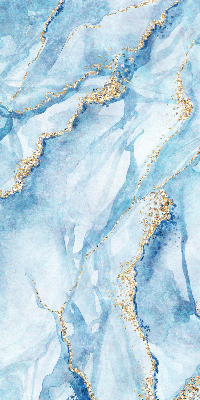 Fensterrollo in der Farbe blauem Marmor
