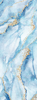 Fensterrollo in der Farbe blauem Marmor