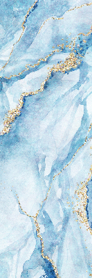 Fensterrollo in der Farbe blauem Marmor