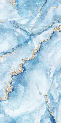 Fensterrollo in der Farbe blauem Marmor