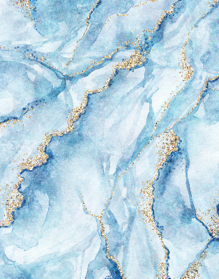 Fensterrollo in der Farbe blauem Marmor