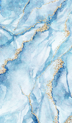 Fensterrollo in der Farbe blauem Marmor