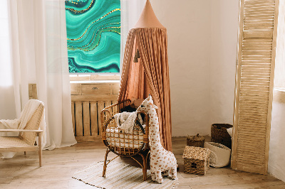 Fensterrollo innen in grünem Marmor