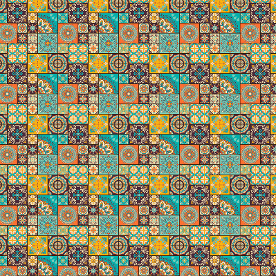 Rollo Fenster buntes Mandala