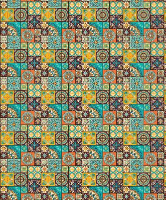 Rollo Fenster buntes Mandala
