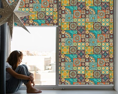 Rollo Fenster buntes Mandala