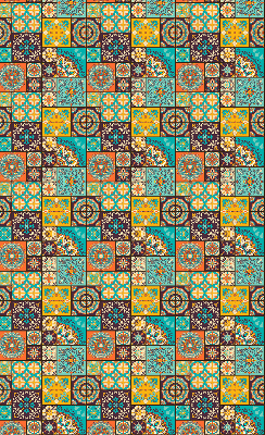 Rollo Fenster buntes Mandala