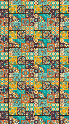 Rollo Fenster buntes Mandala