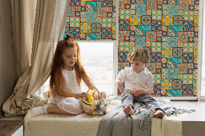Rollo Fenster buntes Mandala