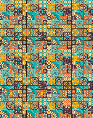 Rollo Fenster buntes Mandala