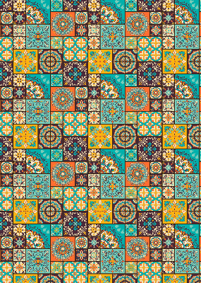 Rollo Fenster buntes Mandala