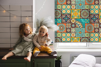 Rollo Fenster buntes Mandala