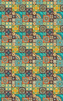 Rollo Fenster buntes Mandala