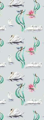 Fensterrollo mit Schwänen und Enten