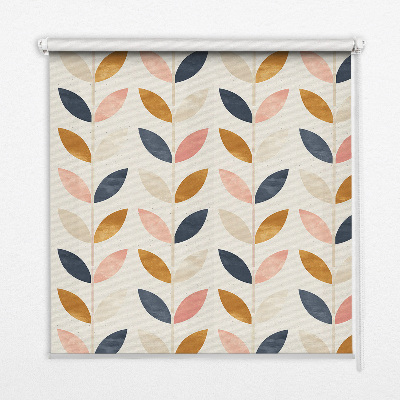 Fensterrollo mit Blätter-Motiv
