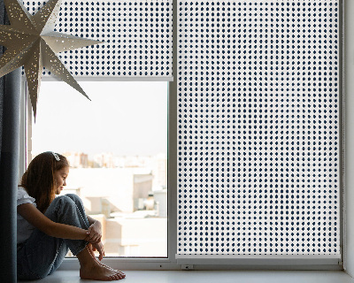 Fensterrollo innen in Schwarz mit ovalem Muster