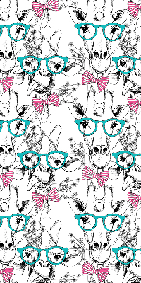 Fensterrollo mit Giraffenmotiv und Brille