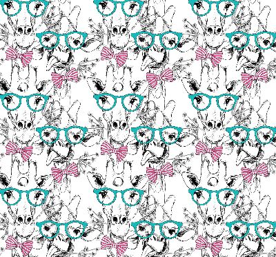 Fensterrollo mit Giraffenmotiv und Brille