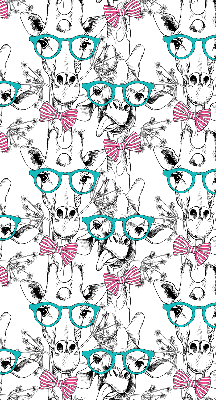 Fensterrollo mit Giraffenmotiv und Brille