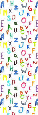 Fensterrollo innen in bunten Buchstaben