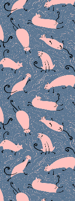 Fensterrollo in Rosa mit Katzenmotiv