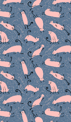 Fensterrollo in Rosa mit Katzenmotiv