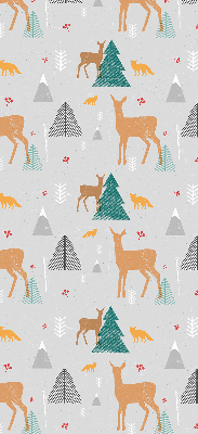 Fensterrollo mit dem Motiv Rehe im Wald