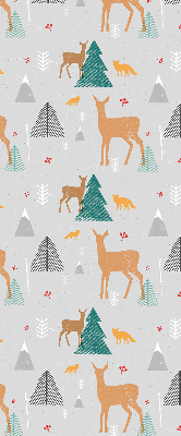 Fensterrollo mit dem Motiv Rehe im Wald