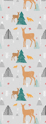 Fensterrollo mit dem Motiv Rehe im Wald