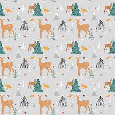 Fensterrollo mit dem Motiv Rehe im Wald