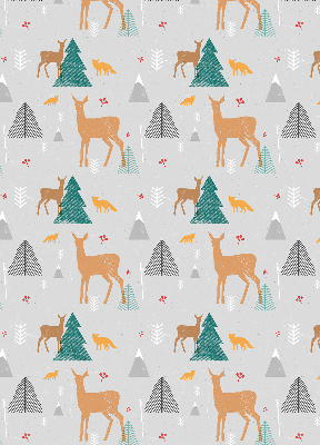 Fensterrollo mit dem Motiv Rehe im Wald