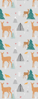 Fensterrollo mit dem Motiv Rehe im Wald