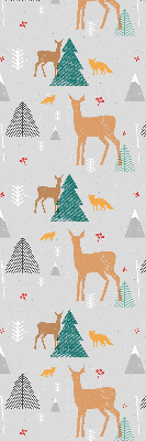 Fensterrollo mit dem Motiv Rehe im Wald
