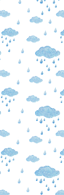 Rollo Fenster mit Wolken und Regen