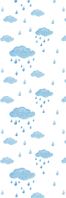 Rollo Fenster mit Wolken und Regen