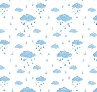 Rollo Fenster mit Wolken und Regen