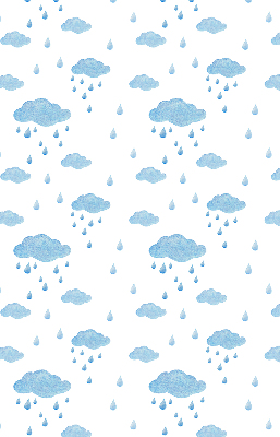 Rollo Fenster mit Wolken und Regen